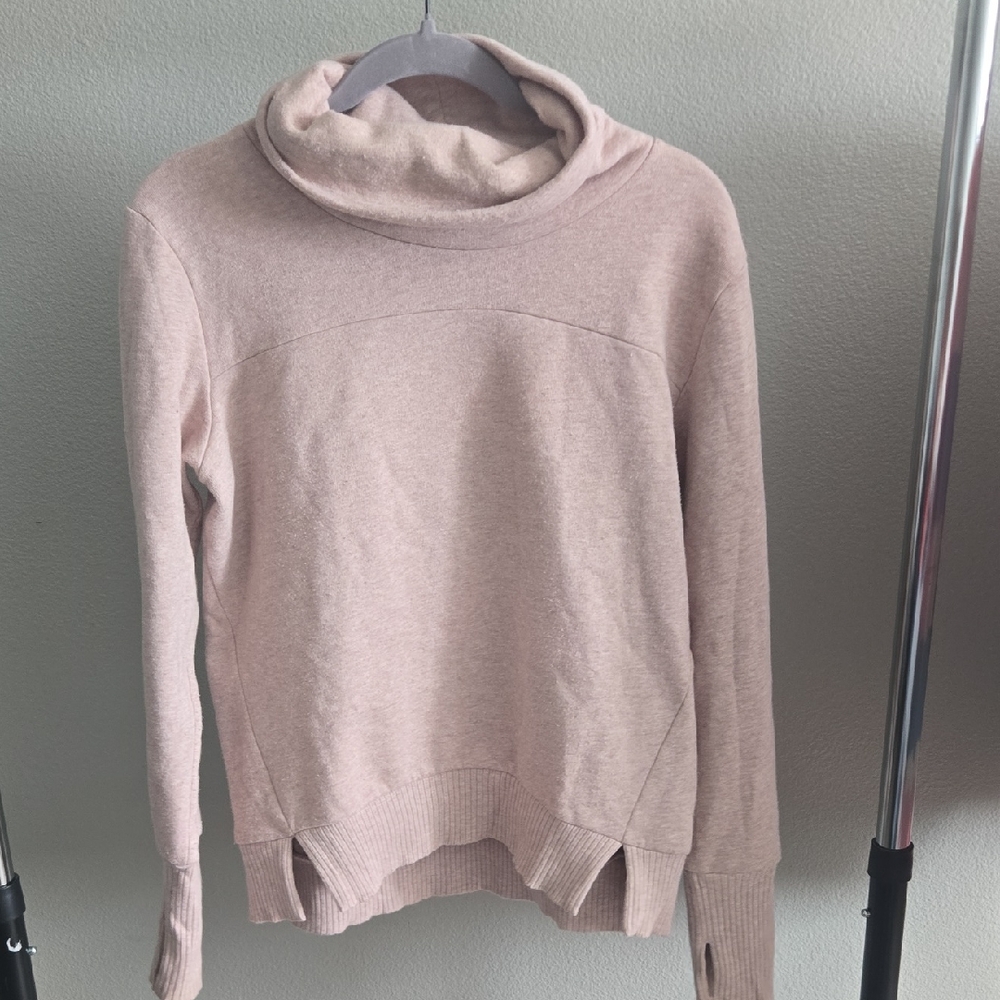Alo Women's Pink Cowl Neck Sweater